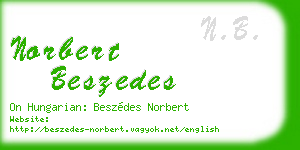 norbert beszedes business card